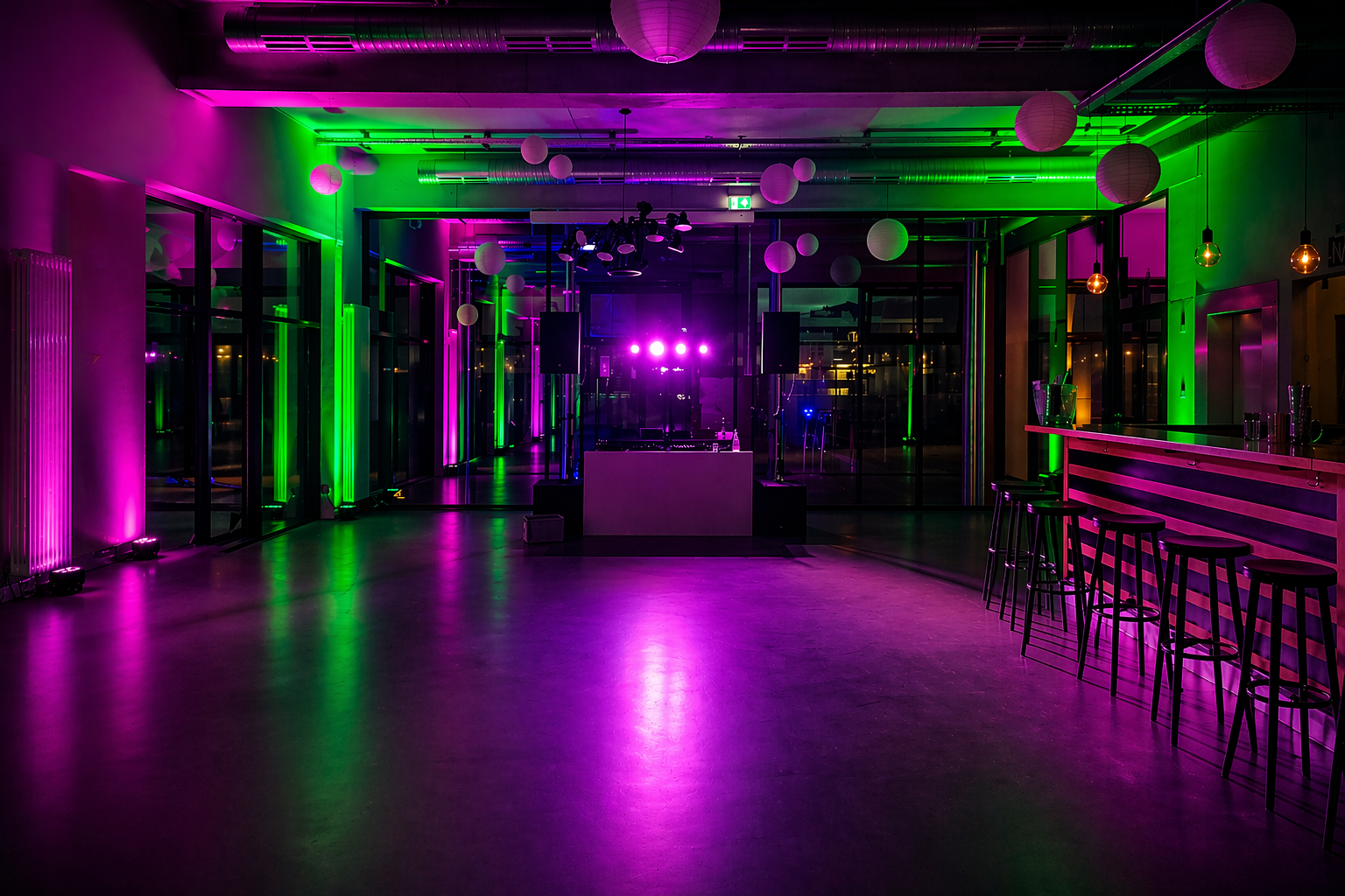 Eventbeleuchtung und Raumstimmung